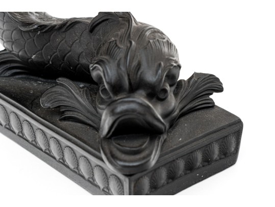 Pair Of Grotesque Dolphin Candlesticks