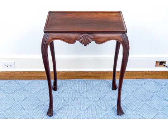 Antique Dish Top Mahogany George III Style Side Table