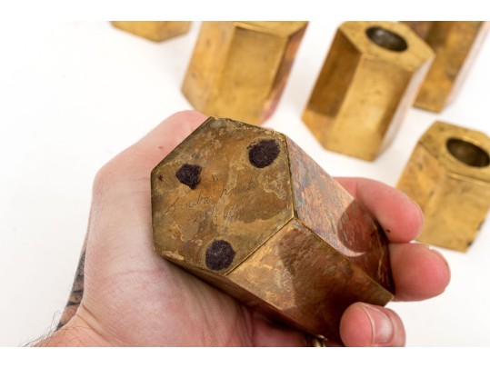 Sandra Kravitz Ltd. Ed. Solid Brass Set Of Eight Candlesticks