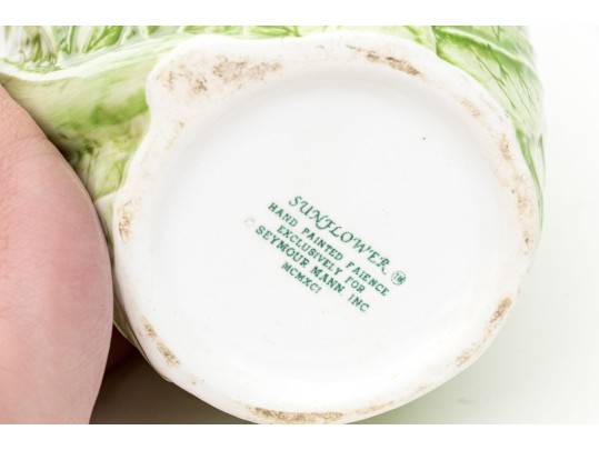 Two Moulded And Painted Ceramic Wares