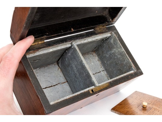 Antique Marquetry Tea Caddy