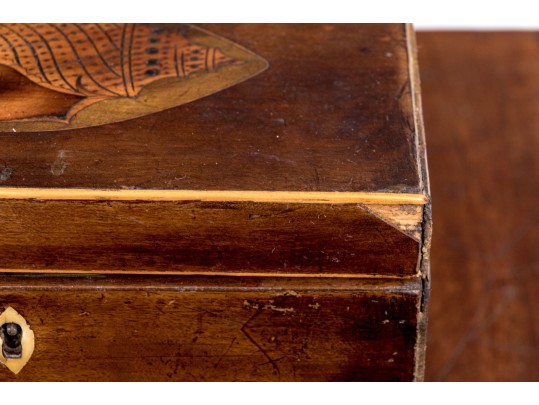 Marquetry Inlaid Tea Caddy