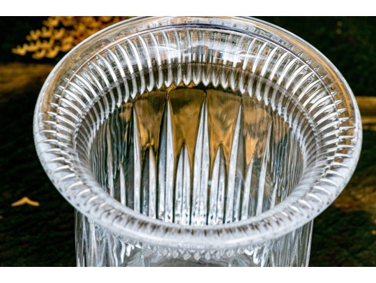 Pair Of Quality Glass Footed Hurricanes