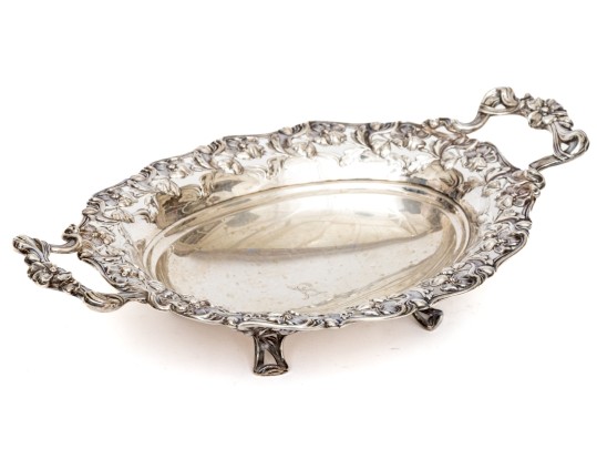 Continental .800 Silver Twin Handled Footed Bowl, 12.375 Ozt.