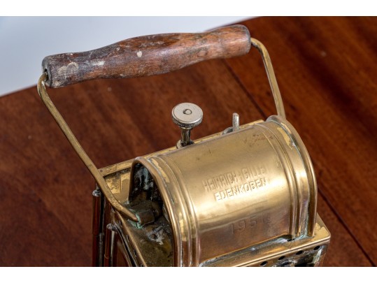 Pair Of Antique Heinrich Gillet Edenkoben Brass Lanterns