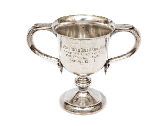 Sterling Silver Twin Handled Trophy Cup, 9.3 Ozt.