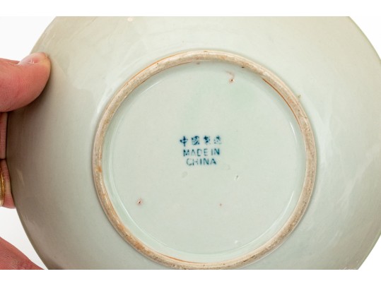 Chinese Blue And White Fish Motif Porcelain Plates And Bowls