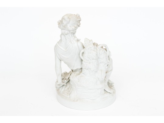 Bisque Porcelain Figurine Of Mother And Child