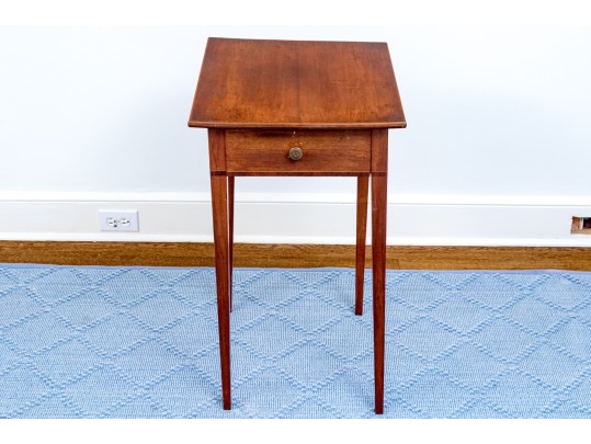 Late Federal Cherry Single Drawer Stand, Ca. 1820-40