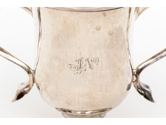 English London Sterling Silver Twin Handled Trophy Cup, 9.175 Ozt.