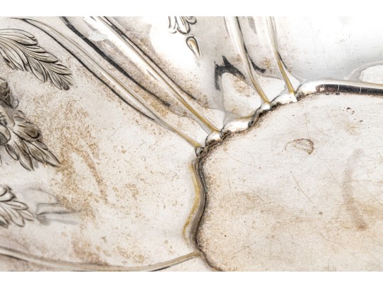 Silver Plated Footed Oval Serving Bowl