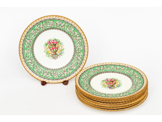 Set Of Eight English Minton China Plates