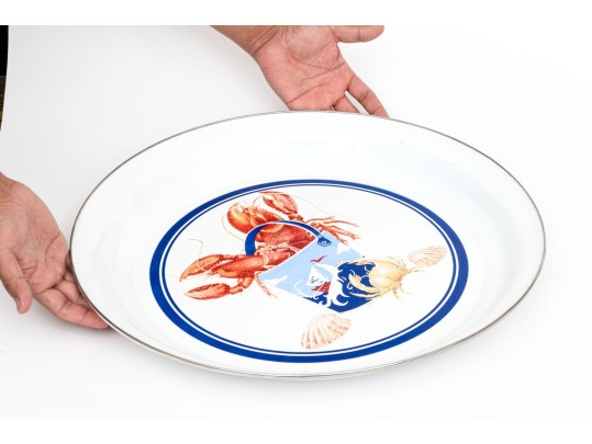 Mary Lake-Thompson For Golden Rabbit Enameled Serving Bowl