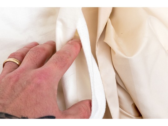 Pair Of Brunschwig And Fils Fabric Window Curtains