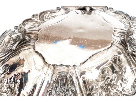Silver Plated Footed Oval Serving Bowl