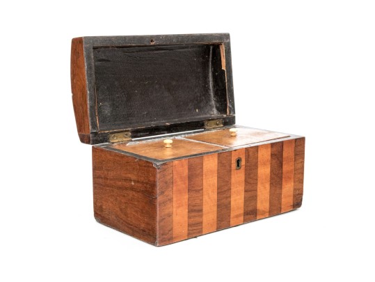 Antique Marquetry Tea Caddy