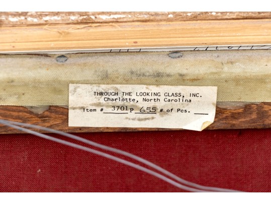 Antique Oil On Canvas, Fishing Couple In The Landscape