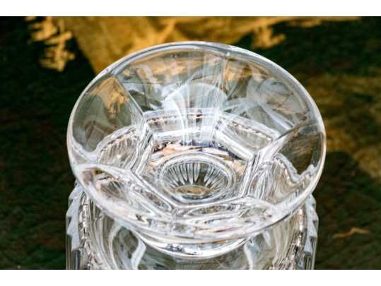 Pair Of Quality Glass Footed Hurricanes