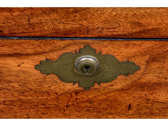 English Victorian Campaign Lap Desk On Stand, Ca. 1850