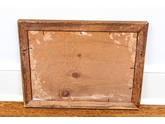 Signed H. Burton Oil On Board, Still Life With Fruit In Basket