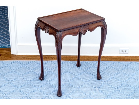 Antique Dish Top Mahogany George III Style Side Table