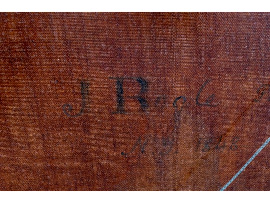 James Bogle (American [NY], 1817-1873) Oil On Canvas, Portrait Of A Gentleman, 1848