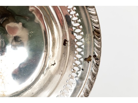 Weighted Sterling Sugar Basket And Silver Mounted Bottle Coaster