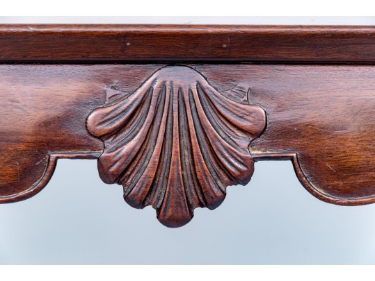 Antique Dish Top Mahogany George III Style Side Table