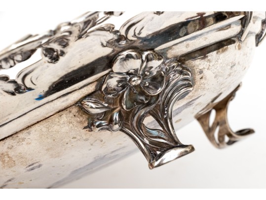 Continental .800 Silver Twin Handled Footed Bowl, 12.375 Ozt.