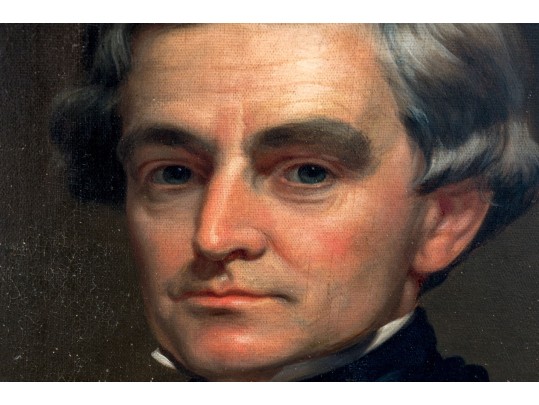 James Bogle (American [NY], 1817-1873) Oil On Canvas, Portrait Of A Gentleman, 1848