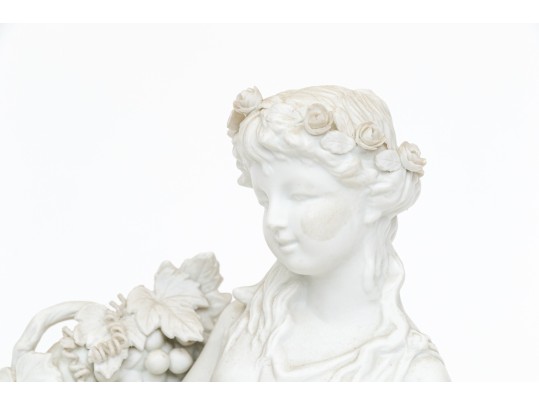 Bisque Porcelain Figurine Of Mother And Child