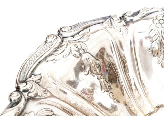 Silver Plated Footed Oval Serving Bowl