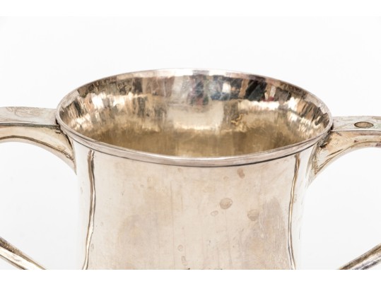 English London Sterling Silver Twin Handled Trophy Cup, 9.175 Ozt.