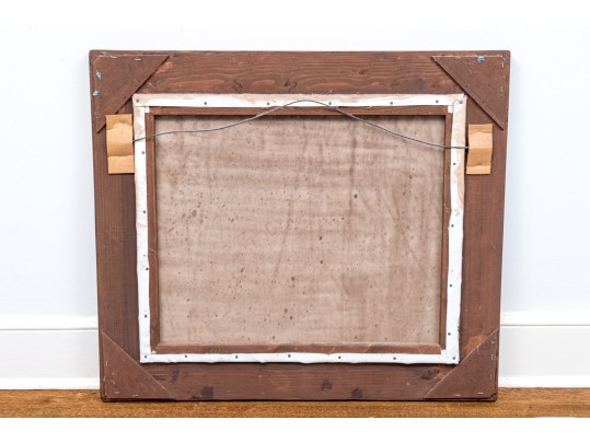 Signed Lawson Oil On Canvas, Bay Horse In Landscape