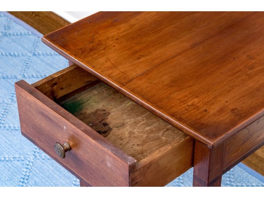 Late Federal Cherry Single Drawer Stand, Ca. 1820-40