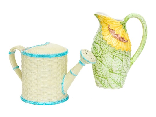 Two Moulded And Painted Ceramic Wares