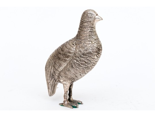 Pair Of Silver Plated Quails