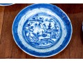 Collection Of Nine Antique 19th C. Chinese Export Blue And White Canton Pattern Porcelain