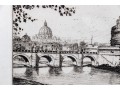 Carlo Dottarelli (Italian, 20th C.) Signed Etching On Paper, Castel Sant'Angelo, Rome