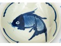 Chinese Blue And White Fish Motif Porcelain Plates And Bowls