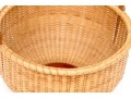 Fabulous Signed Nantucket Woven Basket With Swing Handle