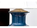 Pair Of Chinese Blue Glazed Vases Mounted As Table Lamps
