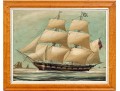 Signed W. Fletcher Oil On Canvas, Clipper Ship