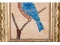 Diminutive Watercolor On Paper, Perched Bluebird