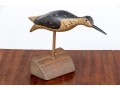 Signed Stevens Carved Wood Seabird On Stand