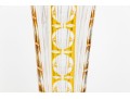 Bohemian Style Yellow Cut To Clear Crystal Fluted Vase