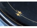 Chinoisserie Oval Ebonised And Gilt Papier Mache Tray Top Table