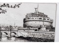 Carlo Dottarelli (Italian, 20th C.) Signed Etching On Paper, Castel Sant'Angelo, Rome