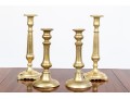 Four 19th C. Brass Candlesticks