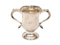 English London Sterling Silver Twin Handled Trophy Cup, 9.175 Ozt.